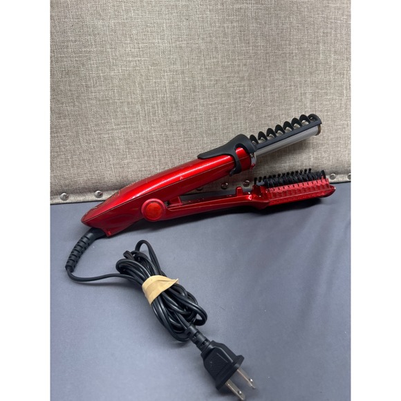 IN STYLER Red Rotating Hair Styler Iron Crimper Curling Wand - Picture 2 of 5